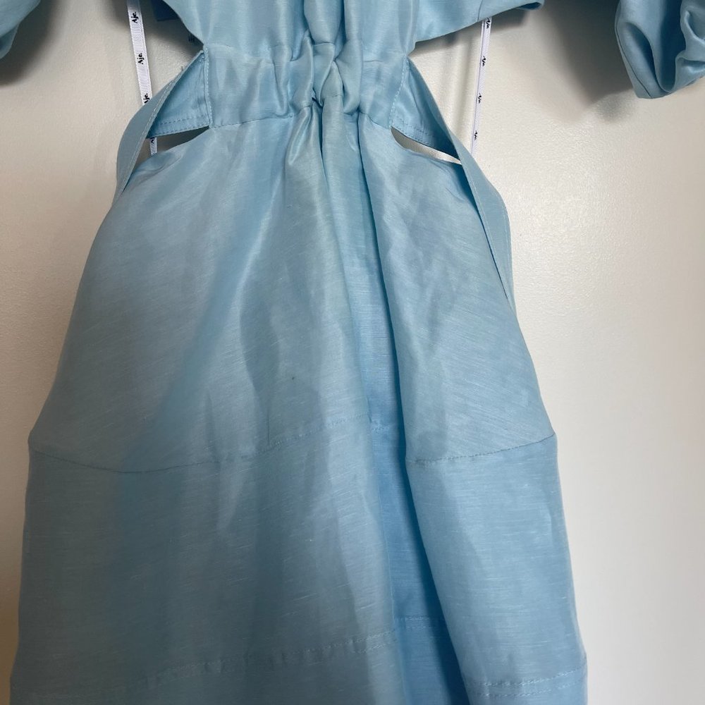 Aje Blue Cutout Dress (size 0) - Picture 7 of 9